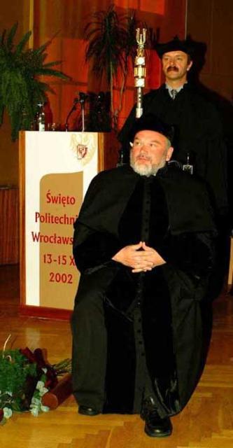 Prof. Tadeusiewicz na uroczystości nadania tytułu doktora honoris causa Politechniki Wrocławskiej