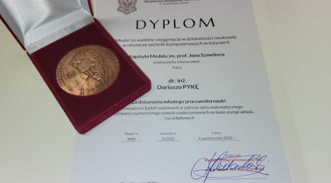 Dr Dariusz Pyka uhonorowany medalem im Szmeltera